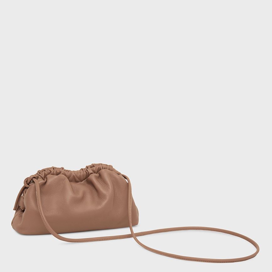 Women's Mansur Gavriel Mini Cloud Clutch Bags Brown | AU 0M97NX